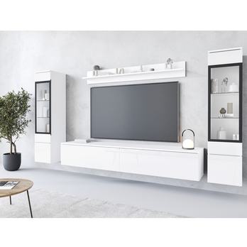 Obývacia stena PAVIA II biela/biela lesklá 1