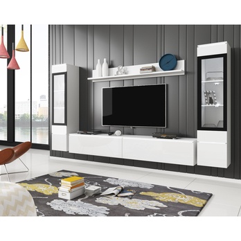 Obývacia stena PAVIA II biela/biela lesklá 4