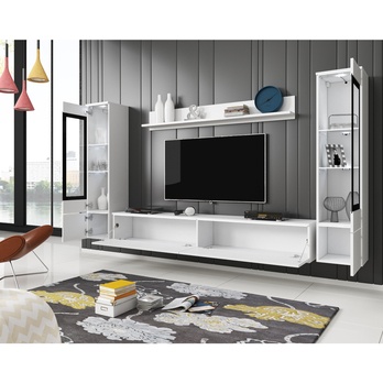 Obývacia stena PAVIA II biela/biela lesklá 5