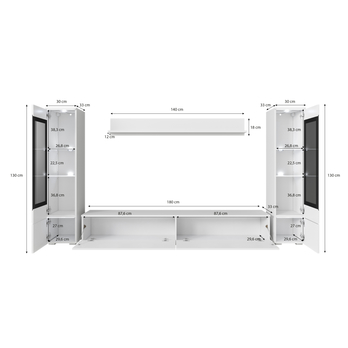 Obývacia stena PAVIA II dub artisan 7