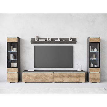 Obývacia stena PAVIA II matera/gaštan 4