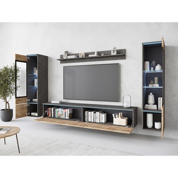 Obývacia stena PAVIA II matera/gaštan 5