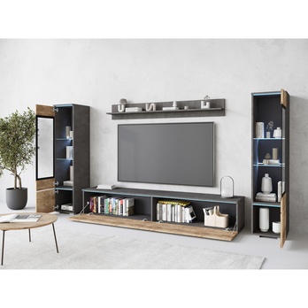 Obývacia stena PAVIA II matera/gaštan 6