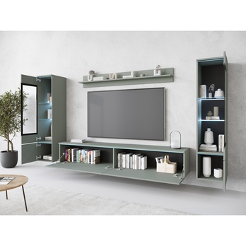 Obývacia stena PAVIA II zelená 5