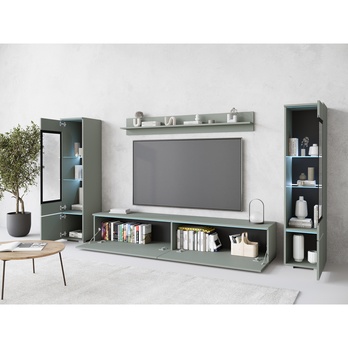 Obývacia stena PAVIA II zelená 6