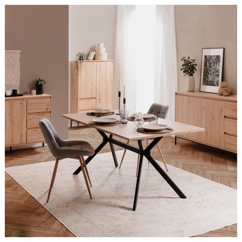 Jedálenský stôl PAXOS 81A dub artisan/čierna 1