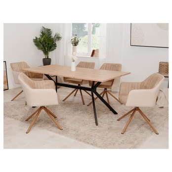 Jedálenský stôl PAXOS 81A dub artisan/čierna 3