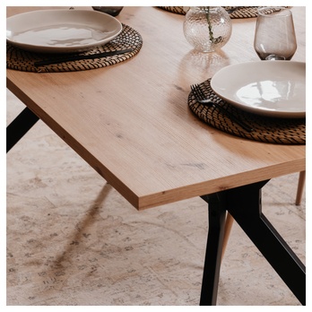 Jedálenský stôl PAXOS 81A dub artisan/čierna 4