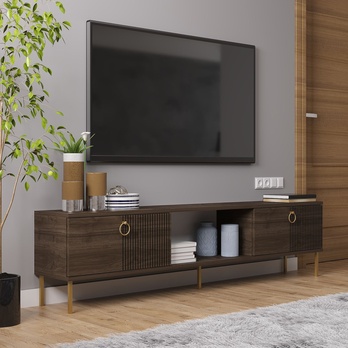 TV stolík PAYE orech/zlatá 3