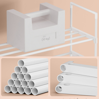 Regál na topánky PEARL biela 4