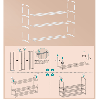 Regál na topánky PEARL biela 5