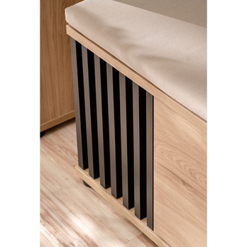 Komoda na topánky PEDRO dub/čierna/béžová 4