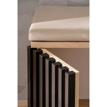 Komoda na topánky PEDRO dub/čierna/béžová 5