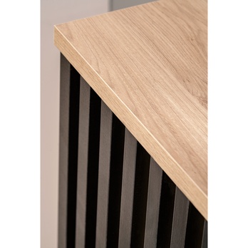 Komoda na topánky PEDRO dub/čierna/béžová 7