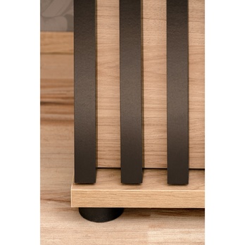 Komoda na topánky PEDRO dub/čierna/béžová 8