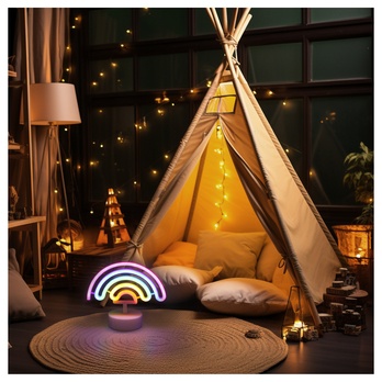 Stolná LED lampa PELANGI biela/viacfarebná 2