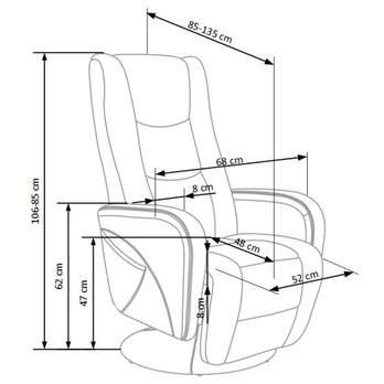 Relaxačné kreslo PELSOR čierna 4