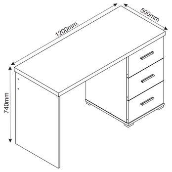 Písací stôl PEN biela 4