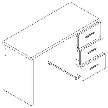 Písací stôl PEN dub sonoma 2