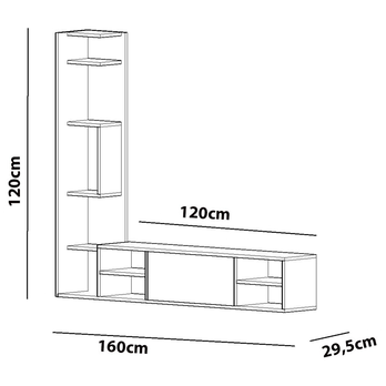 Obývacia stena PERA 2 biela 5
