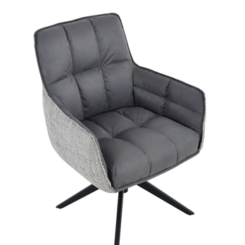 Jedálenská stolička PEREA II tmavosivá/sivá 4