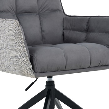 Jedálenská stolička PEREA II tmavosivá/sivá 7