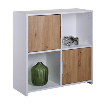 Regál PERFECTO 2T dub artisan/biela 4