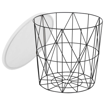 Prístavný stolík PERSEFONA čierna/biela 1