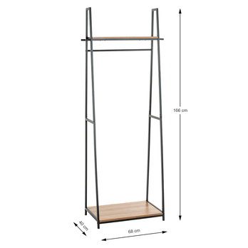 Vešiak na šaty  PESCARA 1 dub bologna/čierna 4