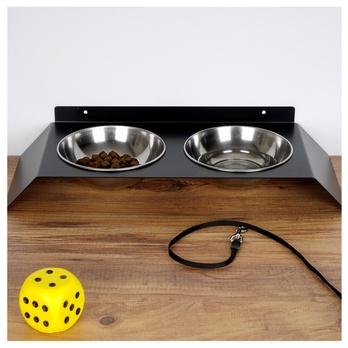 Sada misiek pre domáce zviera PET 5 čierna/nehrdzavejúca oceľ 5