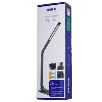 Stolná LED lampa PETRA čierna 5