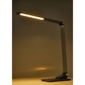 Stolná LED lampa PETRA strieborná 1