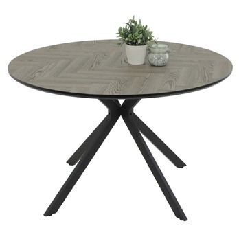 Jedálenský stôl PETRISA vzor rybia kosť/svetlosivá 1