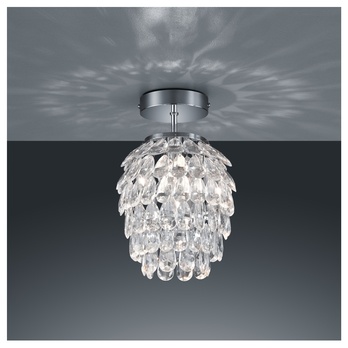 Stropné svietidlo PETTY chróm/priehľadná 1