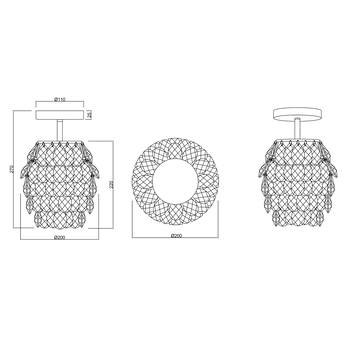 Stropné svietidlo PETTY chróm/priehľadná 2