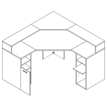 Herný stôl PHILIP antracitová 1