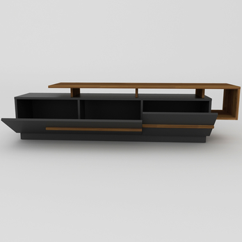 TV stolík PIA orech/čierna 1