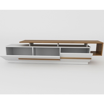 TV stolík PIA orech/biela 1