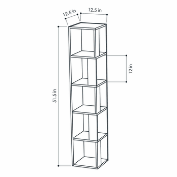 Knižnica PIANO biela 2