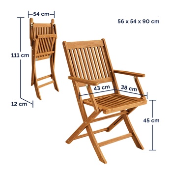 Záhradná zostava PIECE hnedá 9