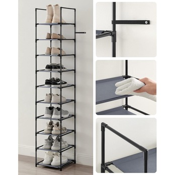 Regál na topánky PIER 3 sivá, šírka 33 cm 3