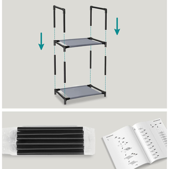 Regál na topánky PIER 3 sivá, šírka 33 cm 4