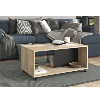 Konferenčný stolík PIERCE dub sivý/čierna 1