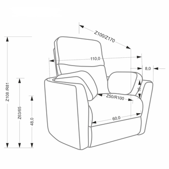 Relaxačné kreslo PIGOS béžová 14