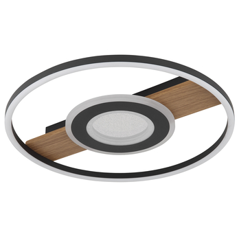 Stropné LED svietidlo PIKARA 2 čierna/drevo 2