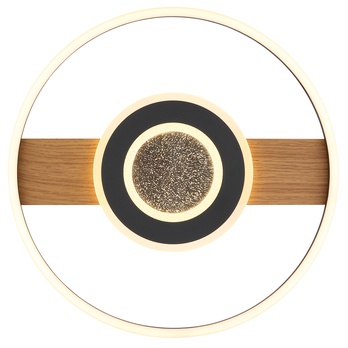 Stropné LED svietidlo PIKARA 2 čierna/drevo 4