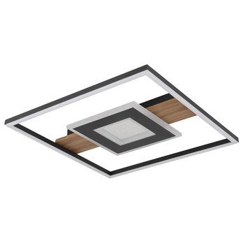 Stropné LED svetidlo PIKARA 3 čierna/drevo 2