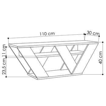 TV stolík PIPRALLA antracitová 3