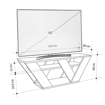TV stolík PIPRALLA biely mramor 5