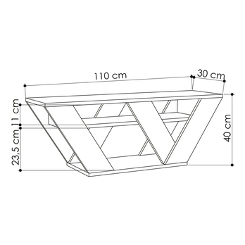 TV stolík PIPRALLA biely mramor 6